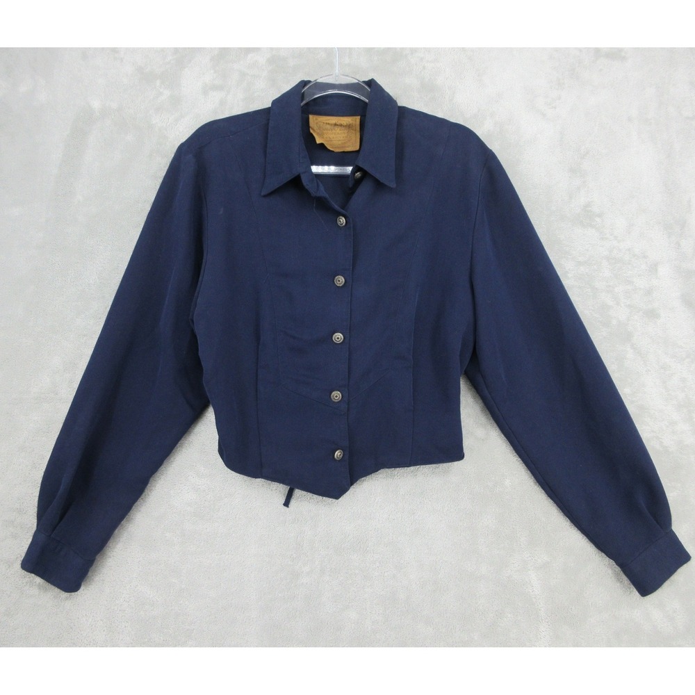 Vintage Saddle Ridge Shirt Womens Size L Western Tie Back Button Southwestern